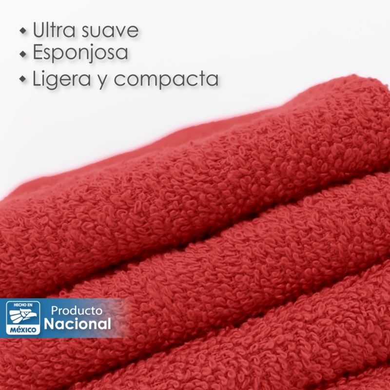 Toalla facial GT Rojo 30 x 30 cm