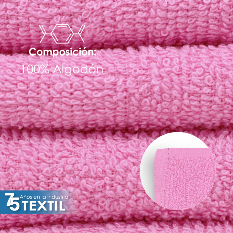 Toalla facial GT Rosa Fresa 30 x 30 cm