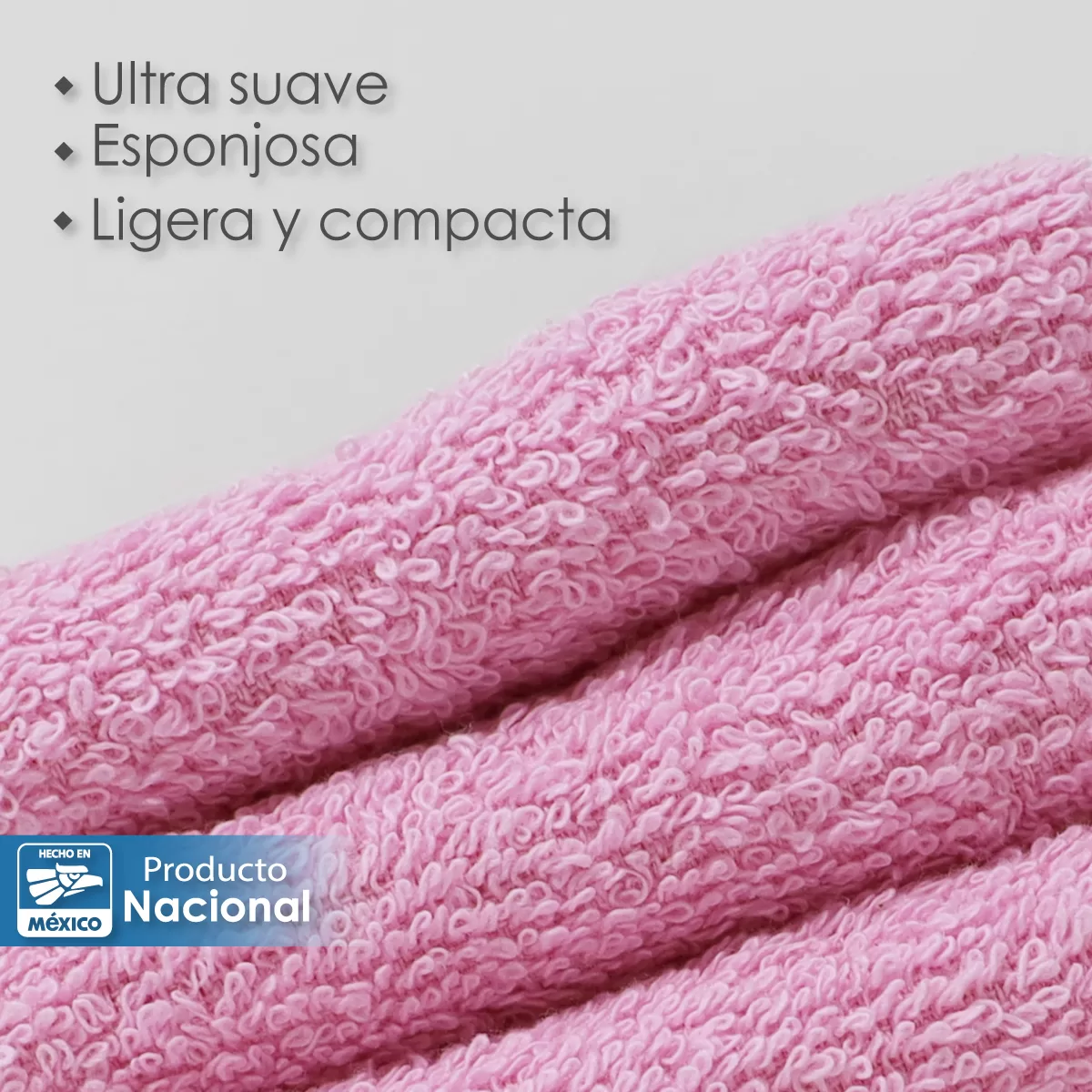 Toalla facial GT Rosa Pastel 30 x 30 cm: imagen 4