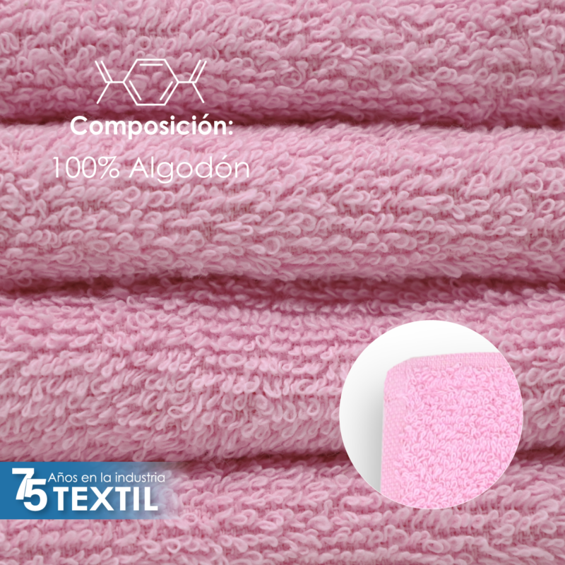 Toalla facial GT Rosa Pastel 30 x 30 cm
