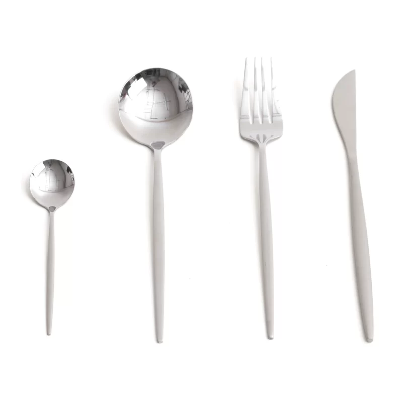 Set de Cubiertos 4 pzs Plata
