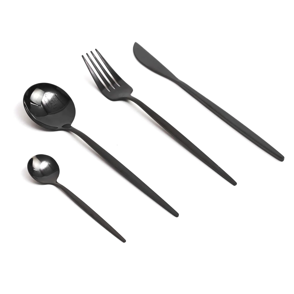 Set de Cubiertos 4 pzs Negro: imagen 1