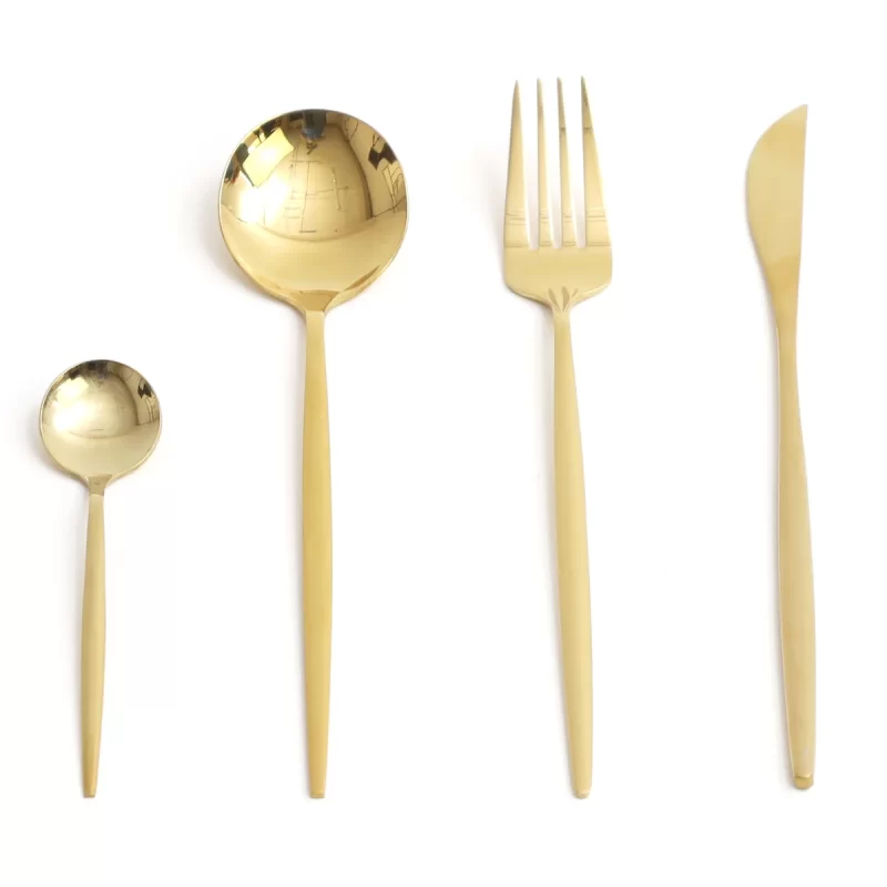 Set de Cubiertos 4 pzs Oro