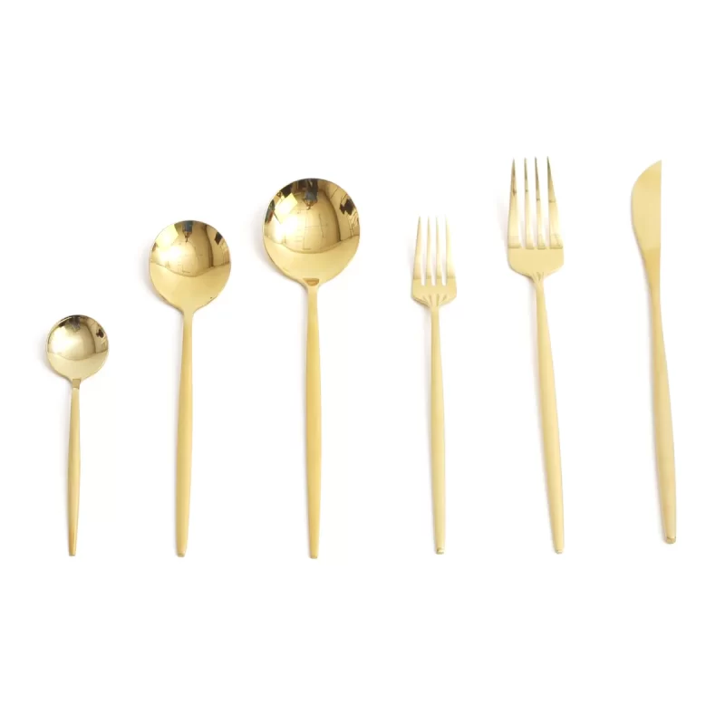 Set de Cubiertos 6 pzs Oro