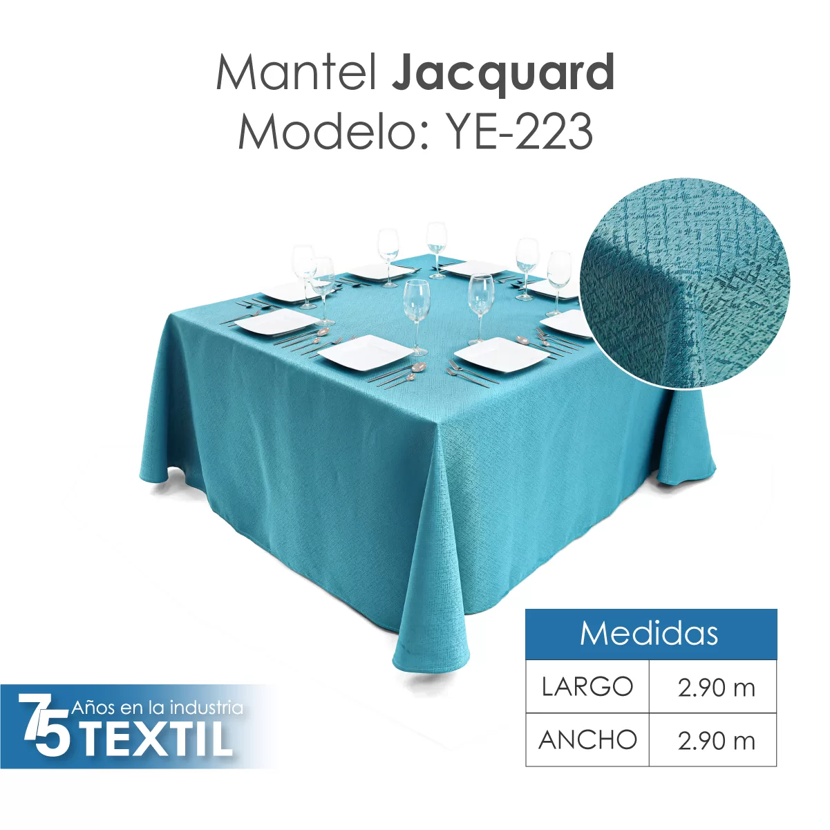 Mantel Yackard Imperial 2.90 X 2.90 M YE-223: imagen 2