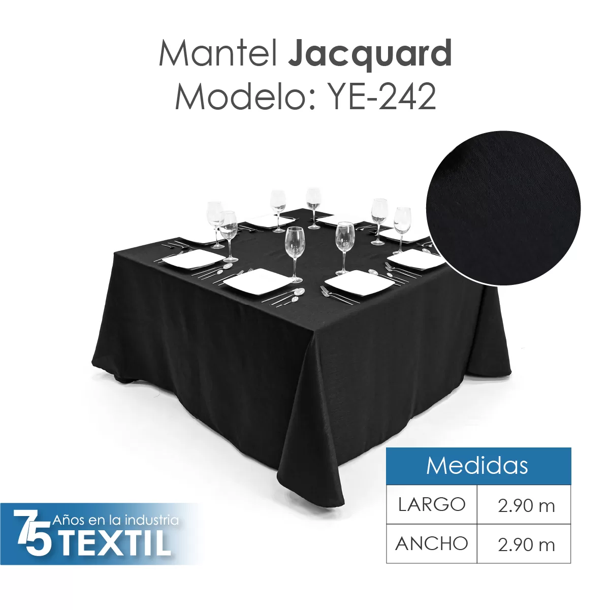 Mantel Yackard Imperial 2.90 X 2.90 M YE-242: imagen 2
