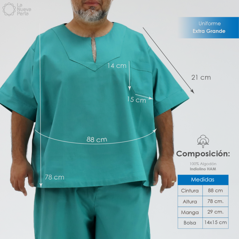 Uniforme Quirúrgico Extra Grande Verde