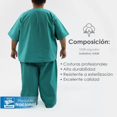 Uniforme Quirúrgico Extra Grande Verde: imagen 4