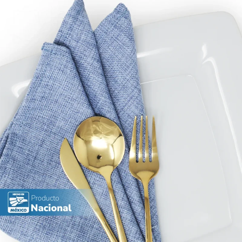 Servilleta Lino Ginebra 45x45 cm Azul Plumbago