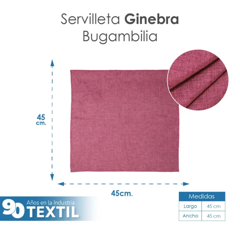 Servilleta Lino Ginebra 45x45 cm Bugambilia