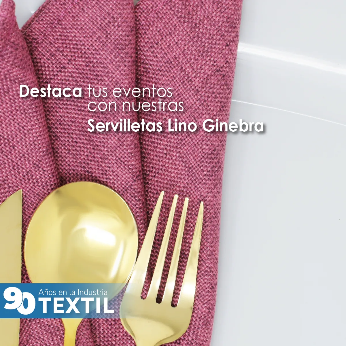 Servilleta Lino Ginebra 45x45 cm Bugambilia: imagen 7