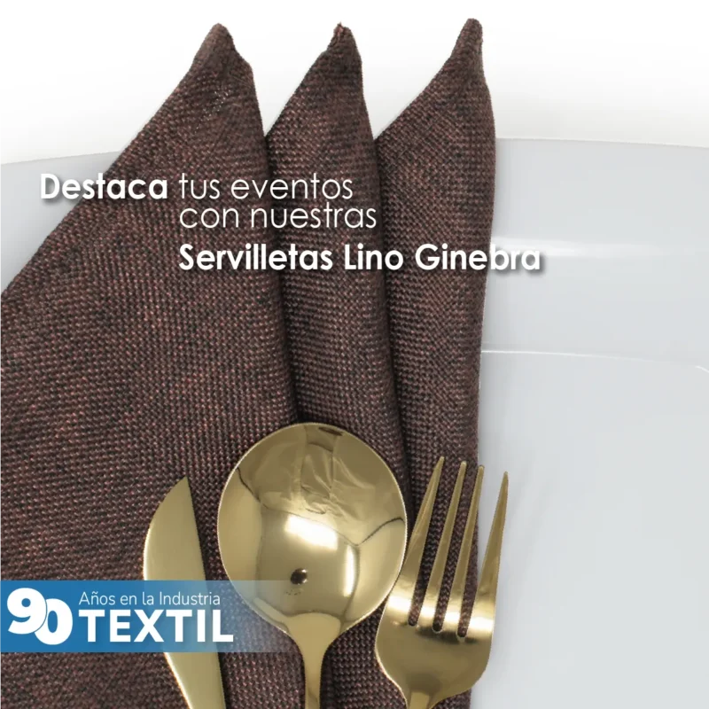 Servilleta Lino Ginebra 45x45 cm Chocolate