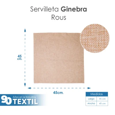 Servilleta Lino Ginebra 45x45 cm Rous: imagen 2