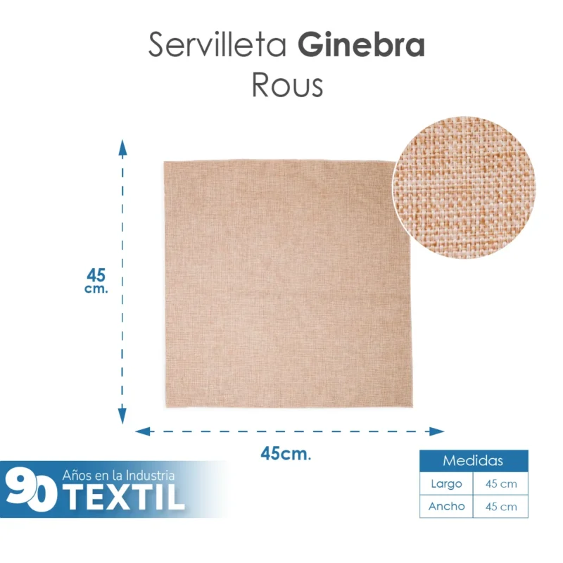 Servilleta Lino Ginebra 45x45 cm Rous