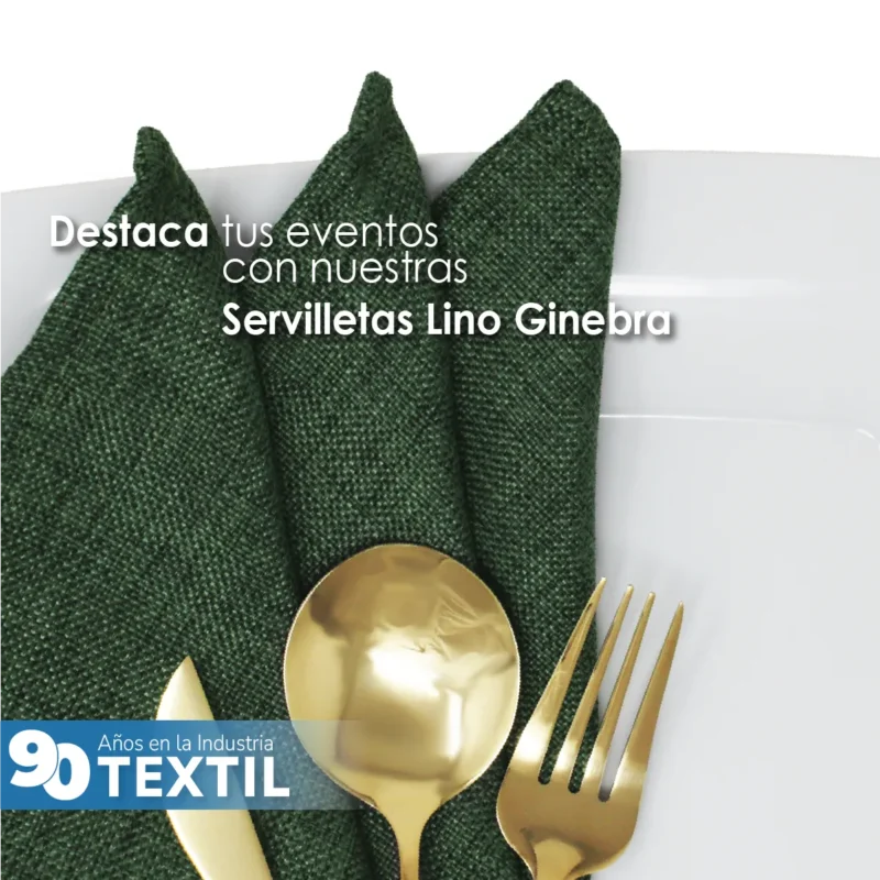 Servilleta Lino Ginebra 45x45 cm Verde Militar