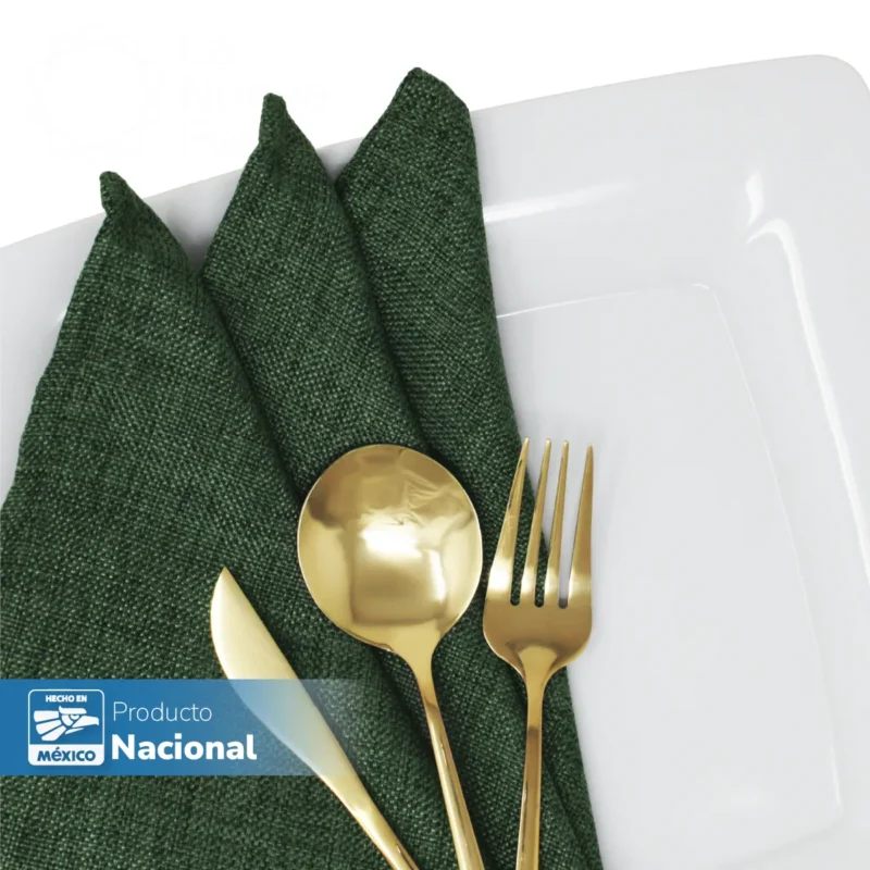 Servilleta Lino Ginebra 45x45 cm Verde Militar