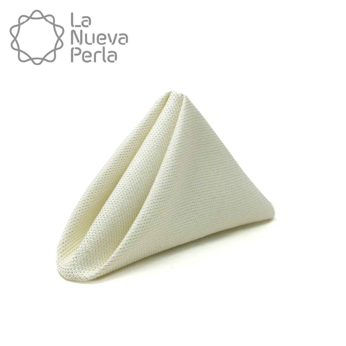 Servilleta Lino Ginebra 45x45 cm Hueso Hilo Oro: imagen 1