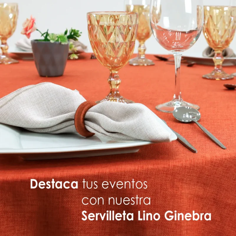 Servilleta Lino Ginebra 45x45 cm Almendra