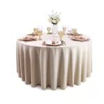 Tela Marroquí jaspeada con caída elegante y ancho de 3 metros, ideal para confección de mantelería premium sin uniones.