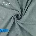 Mantel Redondo Lino Marroquí Verde Aqua 100% Poliéster