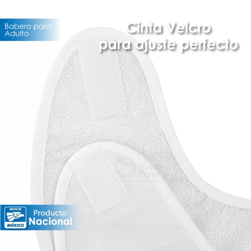 Babero para Adulto 45x75 cm Tela Ahulada 50% Algodón 50% Poliéster