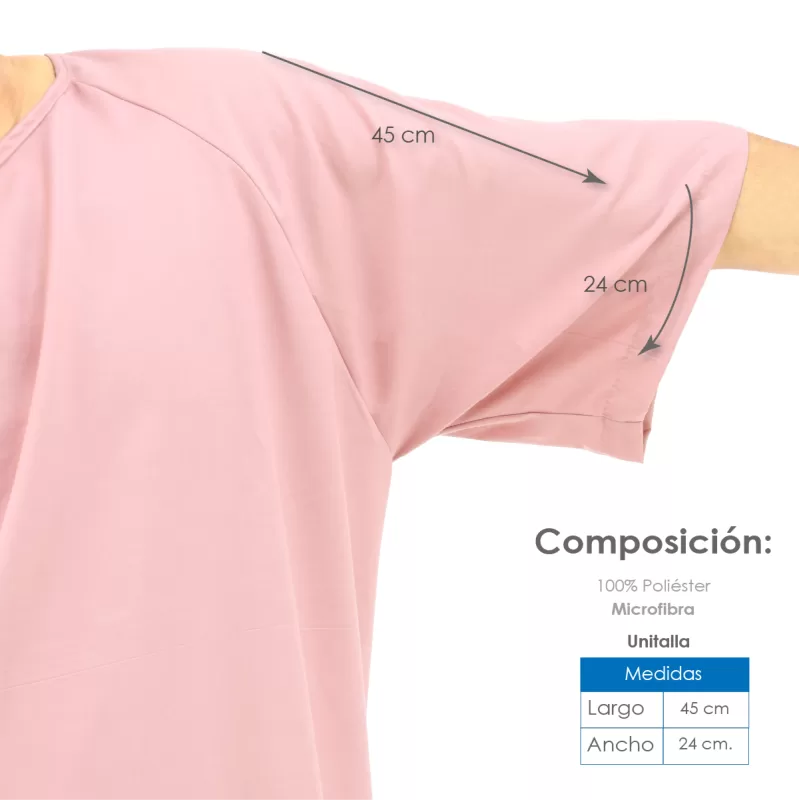 Bata de paciente Peach Skin Rosa (Microfibra)