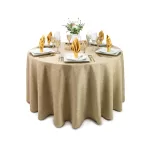 Mantel Redondo Lino Ginebra 2.90 D Oro Hilo Oro