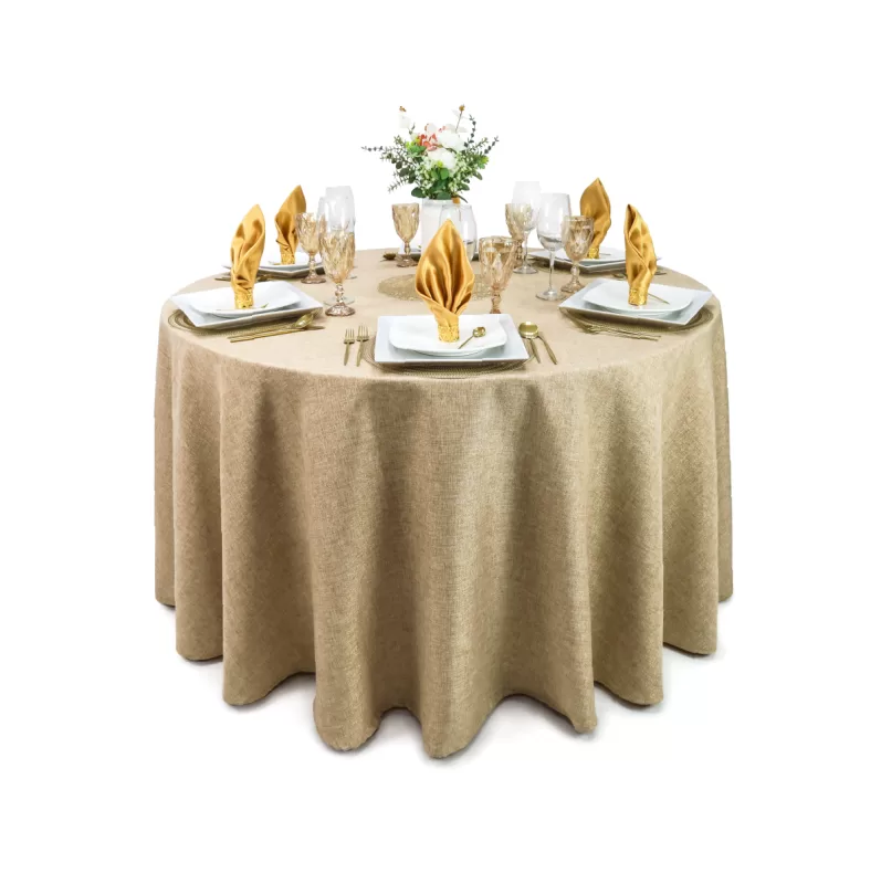 Mantel Redondo Lino Ginebra 2.90 D Oro Hilo Oro