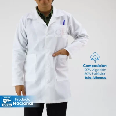 Bata de Laboratorio 80% Poliéster 20% Algodón Talla 32: imagen 6