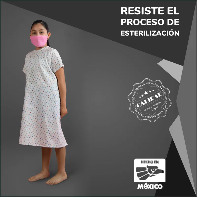 Bata de paciente Infantil talla: 10 - 12
