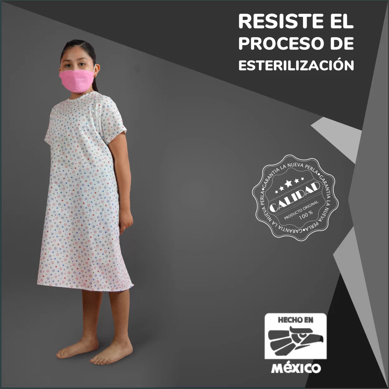 Bata de paciente Infantil talla: 10 - 12: imagen 5