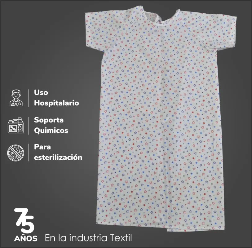 Bata de paciente Infantil talla: 10 - 12