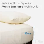 Sábana Matrimonial Altura Especial Manta Bramante – 2.35 X 2.90 m Lavado (100% Algodón)