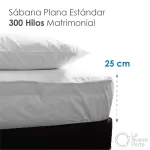 Juego de Sábanas 300H Matrimonial Colchón Normal 25 cm