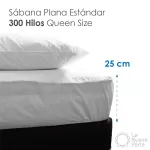 Juego de Sábanas 300H Queen Size Colchón Normal 25 cm
