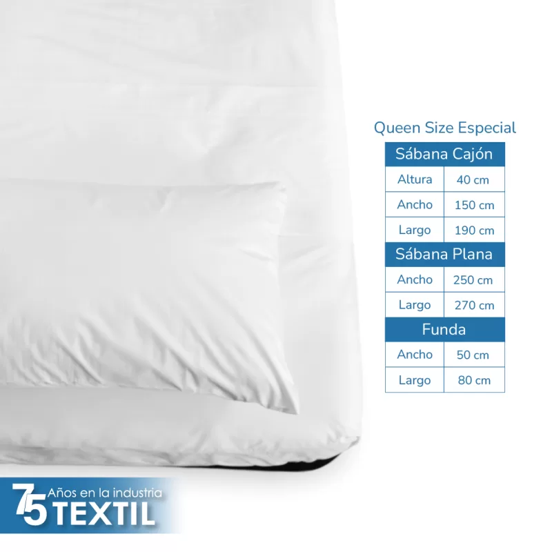 Juego de Sábanas 300H Queen Size Colchón Especial 40 cm