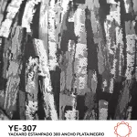 Tela Yackard (Jacquard) 3.00 m Ancho - YE-307 PLATA/NEGRO