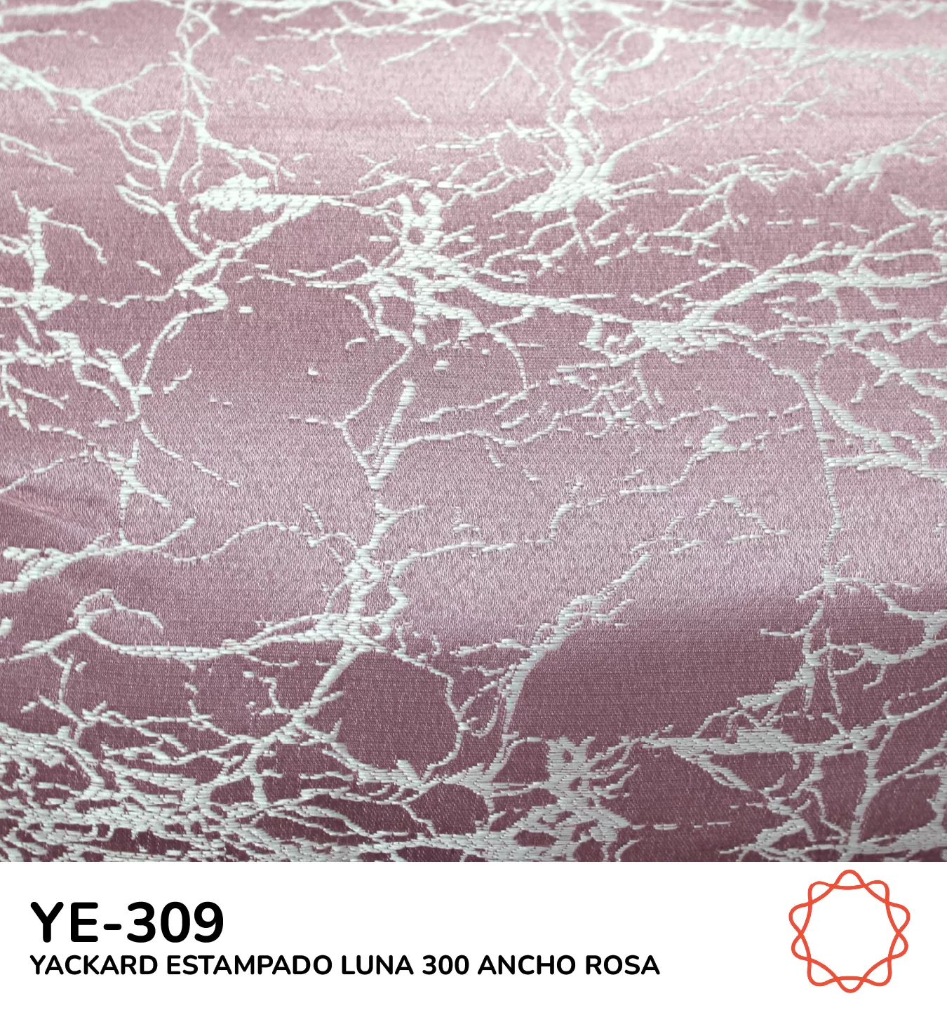 Tela Yackard (Jacquard) 3.00 m Ancho - YE-308 LUNA ROSA: imagen 1