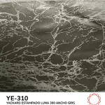 Tela Yackard (Jacquard) 3.00 m Ancho - YE-308 LUNA GRIS