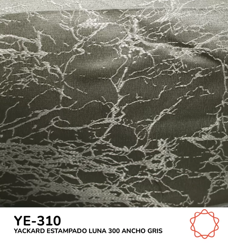 Tela Yackard (Jacquard) 3.00 m Ancho - YE-308 LUNA GRIS