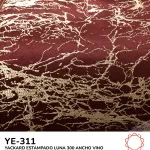 Tela Yackard (Jacquard) 3.00 m Ancho - YE-308 LUNA VINO