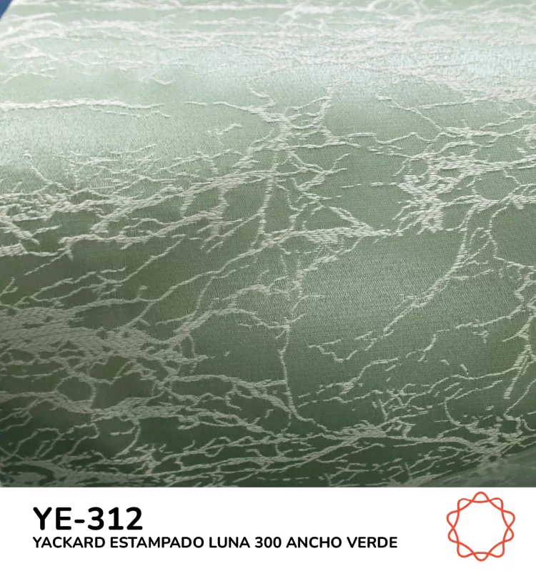 Tela Yackard (Jacquard) 3.00 m Ancho - YE-308 LUNA VERDE