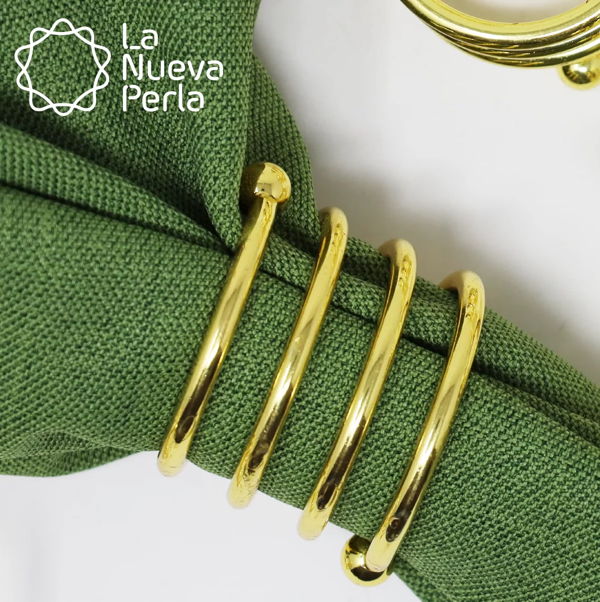 Anillo para Servilleta Espiral Oro: imagen 1