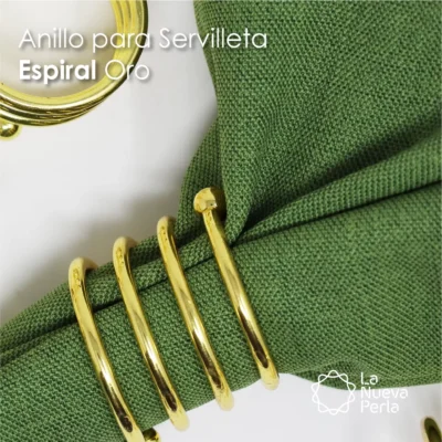 Anillo para Servilleta Espiral Oro: imagen 6