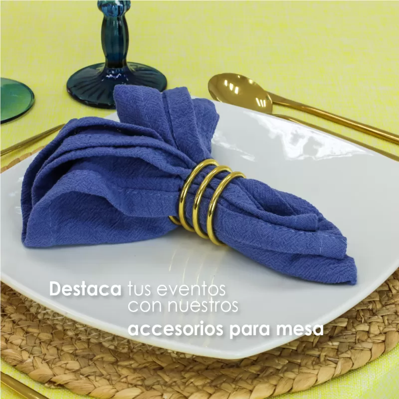 Anillo para Servilleta Espiral Oro