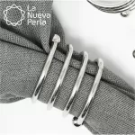 Anillo para Servilleta Espiral Plata