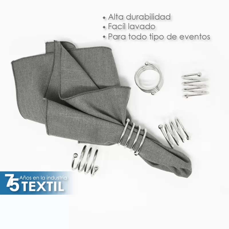 Anillo para Servilleta Espiral Plata