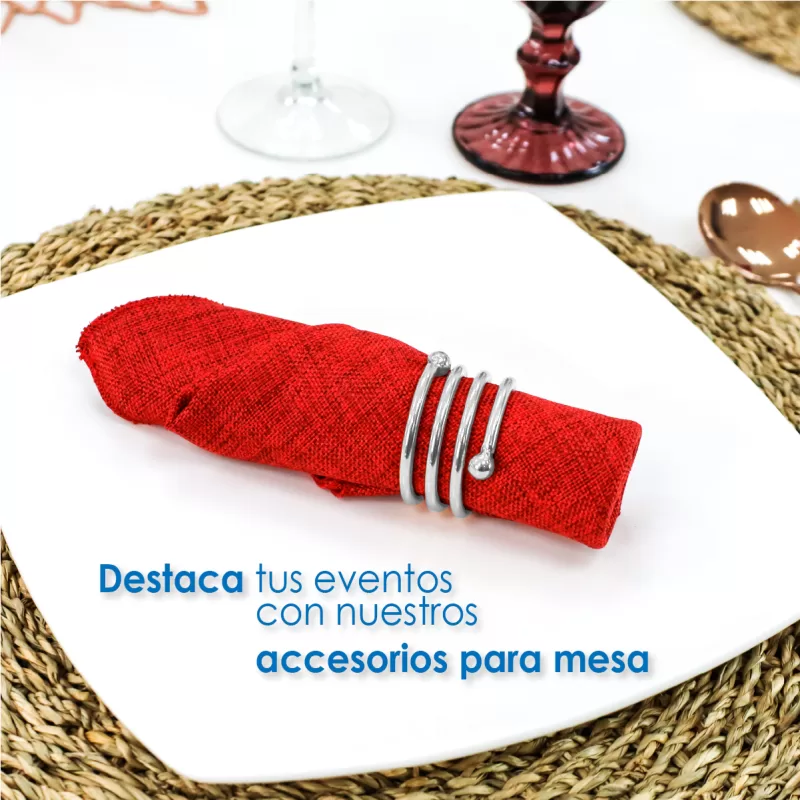 Anillo para Servilleta Espiral Plata