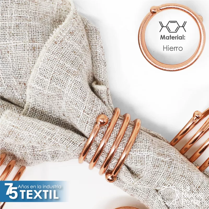 Anillo para Servilleta Espiral Cobre