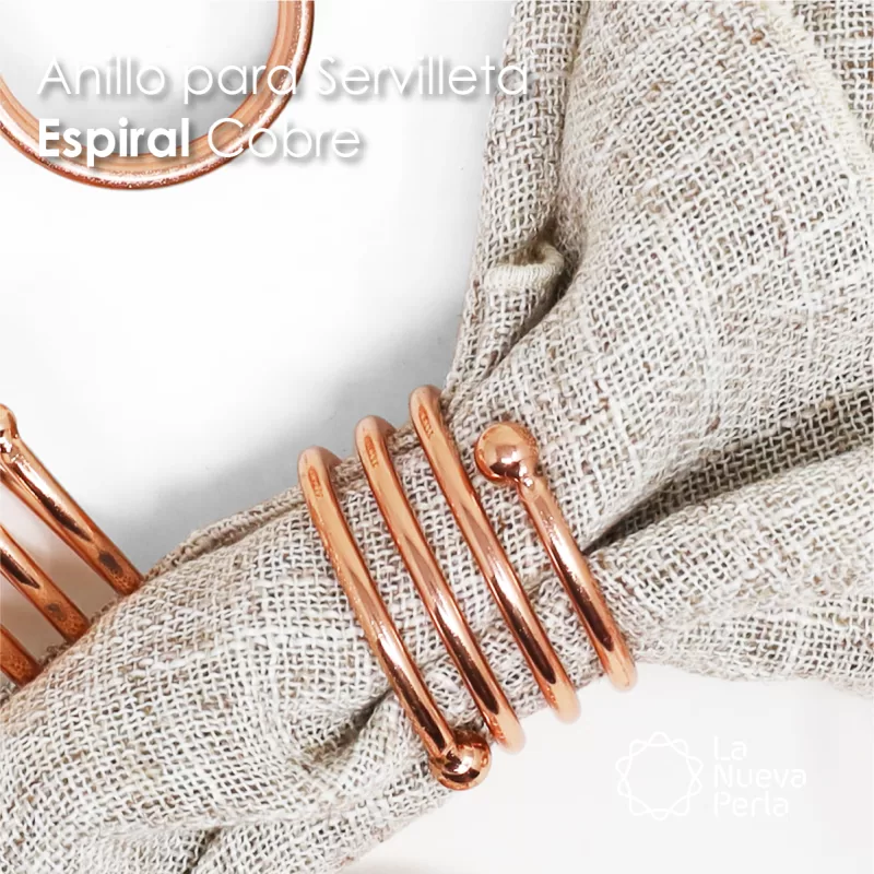 Anillo para Servilleta Espiral Cobre